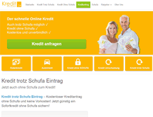 Tablet Screenshot of kredittrotzschufa24.de